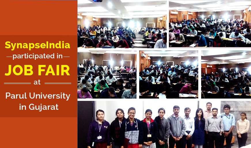 SynapseIndia participated in Mega Job fair at Parul University